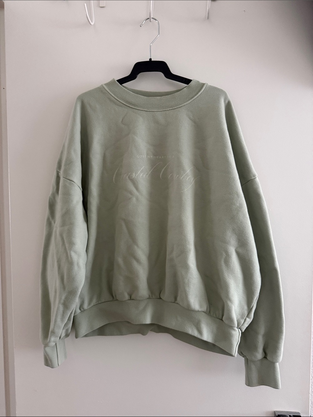 TanLines Pastel Green Coastal Cowboy Crewneck Sweatshirt - Women